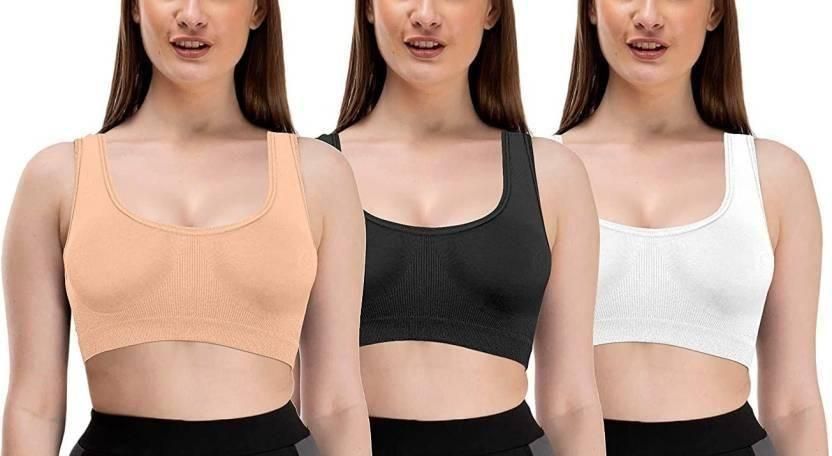 Women's Cotton Solid Non Padded Air Bra Pack of 3 – Medical Grade