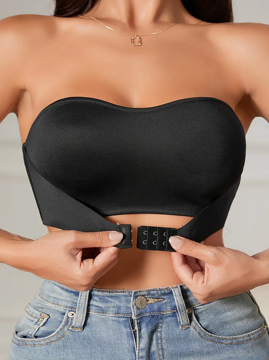 Seamless Wireless Front Buckle Strapless Bra - Comfortable & Non Padded