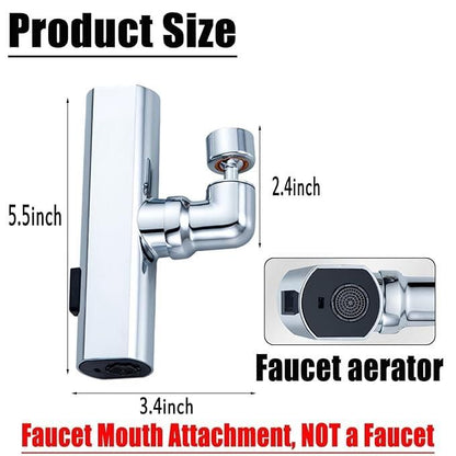 3 in 1 360° Waterfall Kitchen Faucet - Extender for Kitchen Sink